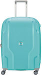 Delsey Clavel Cabin Travel Suitcase Hard Turquoise with 4 Wheels Height 55cm