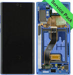 Samsung Mobile Phone Screen Replacement with Frame andTouch Mechanism for Galaxy Note 10+ (Blue)