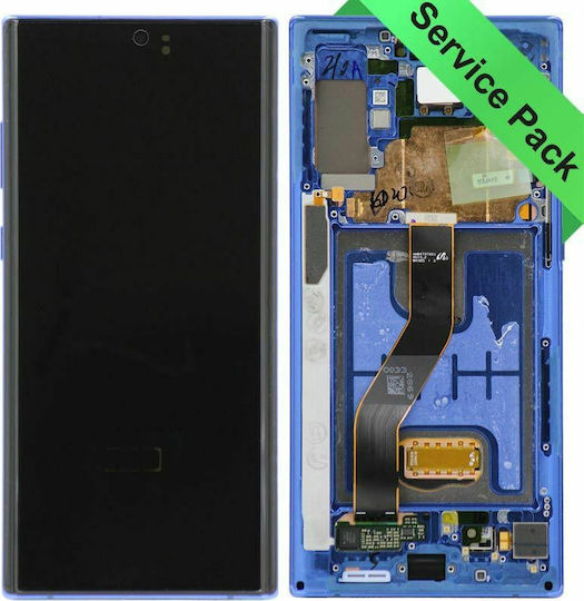 Samsung Οθόνη με Μηχανισμό Αφής και Πλαίσιο για Galaxy Note 10+ (Μπλε)