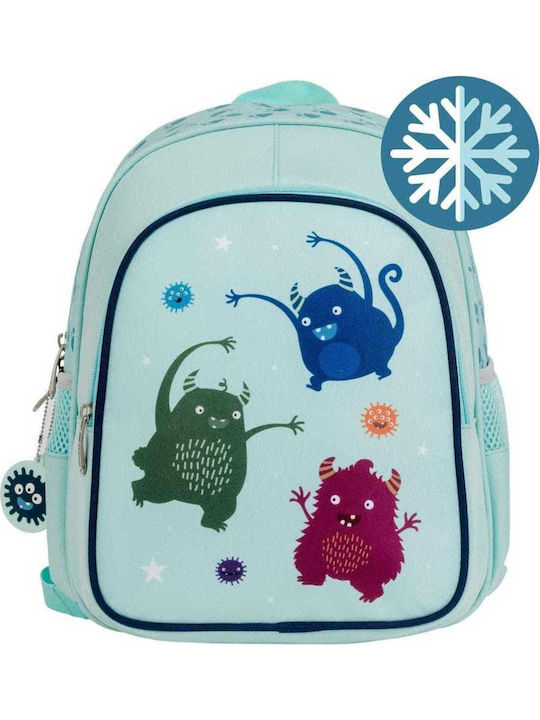 A Little Lovely Company Monsters Schulranzen Rucksack Kindergarten in Blau Farbe 13Es