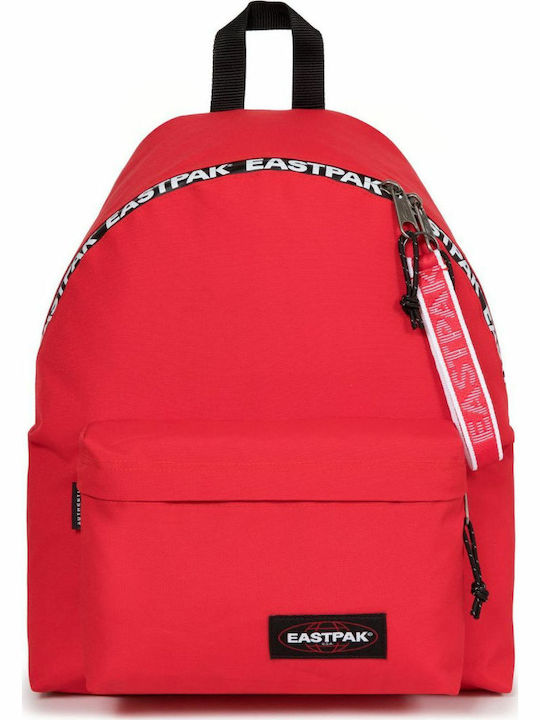 Eastpak Padded Pak'r Bold Taped Σχολική Τσάντα Πλάτης Γυμνασίου - Λυκείου σε Κόκκινο χρώμα 24lt