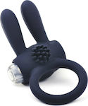 Silicone Black Rabbit Vibrating Cock Ring