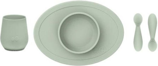 Ezpz Feeding Set Tiny made of Silicone Green 3pcs