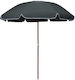 vidaXL Umbrelă de Plajă cu Diametru de 2.4m cu Protecție UV Gri