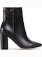 Guess Adelia Leather Women's Ankle Boots with High Heel Black