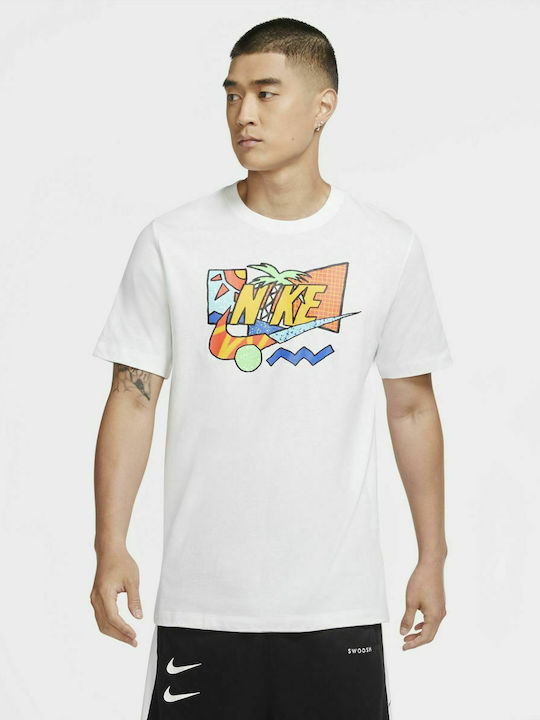 Nike Sportswear Summer Futura Ανδρικό T-shirt Λευκό με Λογότυπο