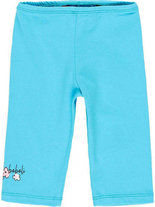 Boboli Kinder Leggings Lang Hellblau Stretch Knit Leggings