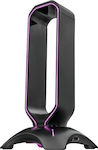 Trust GXT 265 Cintar Επιτραπέζια Βάση Ακουστικών με Φωτισμό LED και Θύρα USB Μαύρη