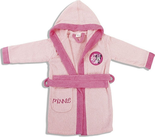 Dimcol Baby Bademantel Kapuzen Disney 02 Rosa