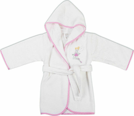 Dimcol Baby Bademantel Kapuzen Fee 02 Weiß
