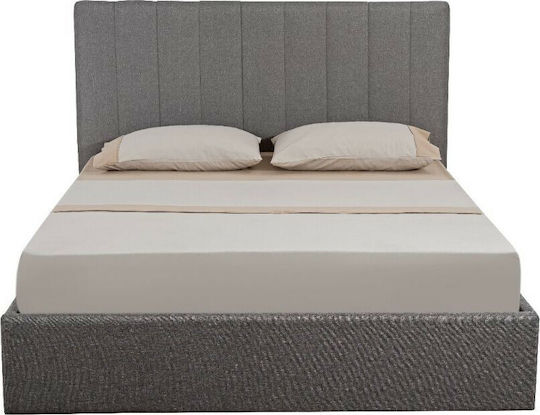 Tereza Pat Single Gri cu Spațiu de Stocare pentru Saltea 80x200cm