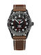 Victorinox Airboss Ανδρικό Ρολόι 40mm Αυτόματο με Καφέ Δερμάτινο Λουράκι