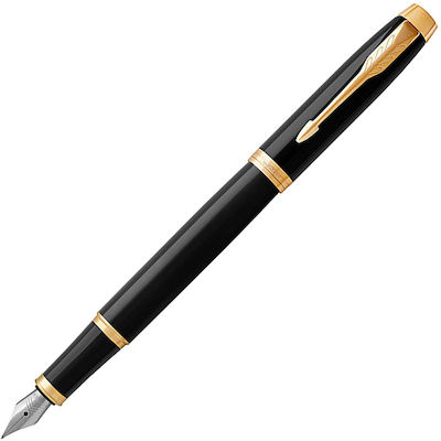 Parker I.M. Core Writing Pen Fine Black made of Steel with Blue Ink