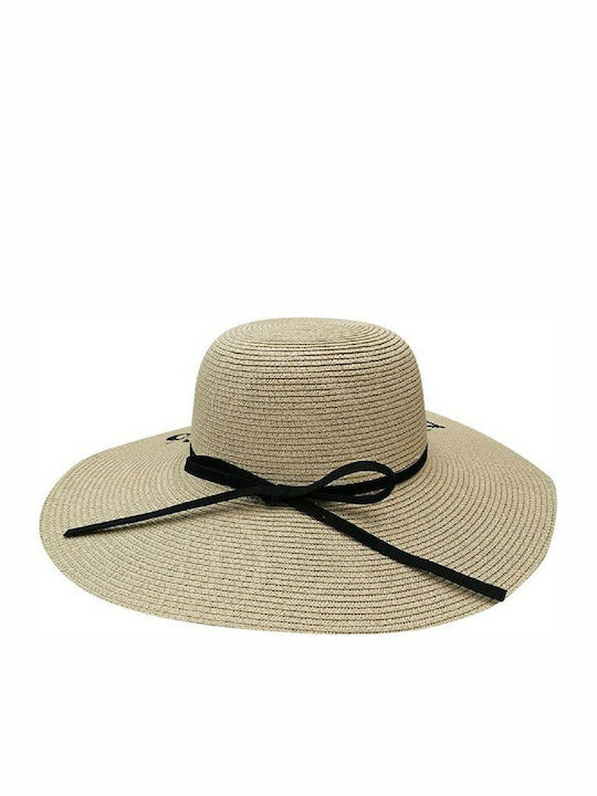 Summertiempo Wicker Women's Floppy Hat Beige