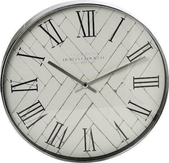 Espiel Compass Silent Antique Wall Clock Polyresin White Ø50.6cm