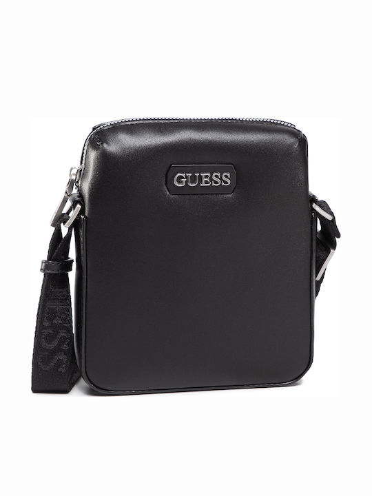 Dan Leather Men's Shoulder / Crossbody Bag Black