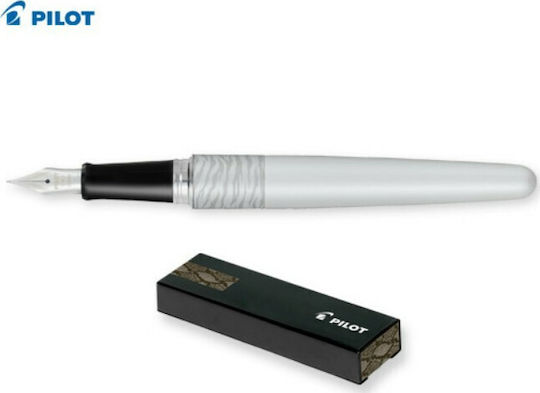 Pilot Writing Pen Medium 0.58mm White made of Brass with Blue Ink