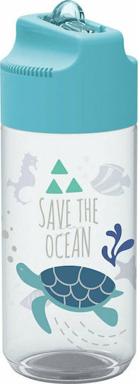 Miquelrius Kids Water Bottle Plastic with Straw Turquoise 430ml