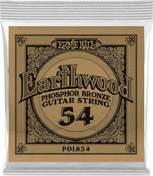 Ernie Ball Earthwood Μονές Χορδές Phosphor Bronze 6τμχ 54"
