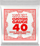 Ernie Ball Single Nickel Wound Strings 6pcs for Electric Guitar Custom Gauge .040"