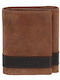 Leather Men's Wallet Classic with RFID Coffee Open