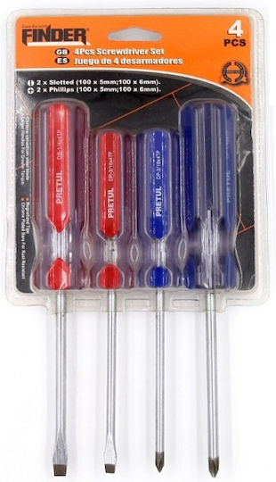 Finder Set 4 Screwdrivers with 4 Interchangeable Tips