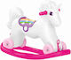 Dolu Cal balansoar 2 în 1 Unicorn Jucărie cu leagăn Unicorn pentru greutate maximă de 23kg Roz