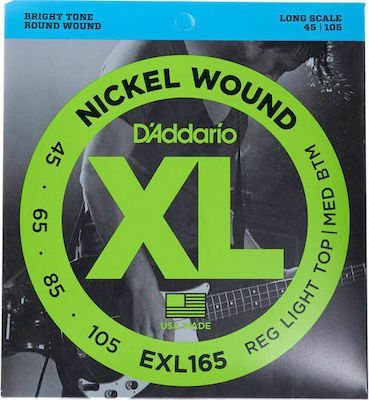 Daddario Set Nichel Wound de Corzi pentru Bas XL Nickel Bass 45 - 105"