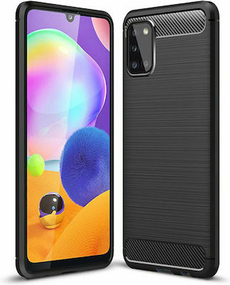 Tech-Protect Carbon Back Cover Σιλικόνης Μαύρο (Galaxy A31)