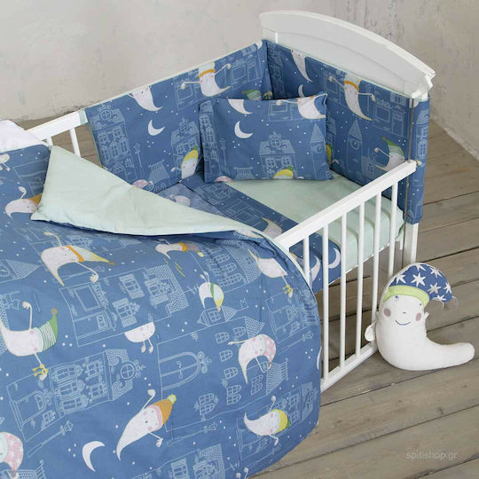 Nima Boo Πάπλωμα Κούνιας Μπλε 100x140cm