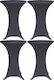 vidaXL Elastic Table Cover Gray Ø70cm 4pcs