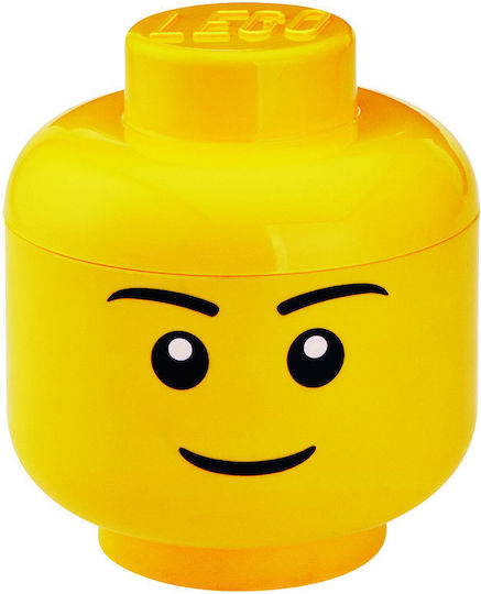 LEGO Children's Storage Box made of Plastic Head Yellow 10x10x11cm 1pcs