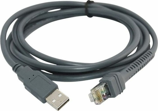 Zebra USB 2.0 Cable USB-A male - RJ45 Μαύρο 2.1m (CBA-U01-S07ZAR)