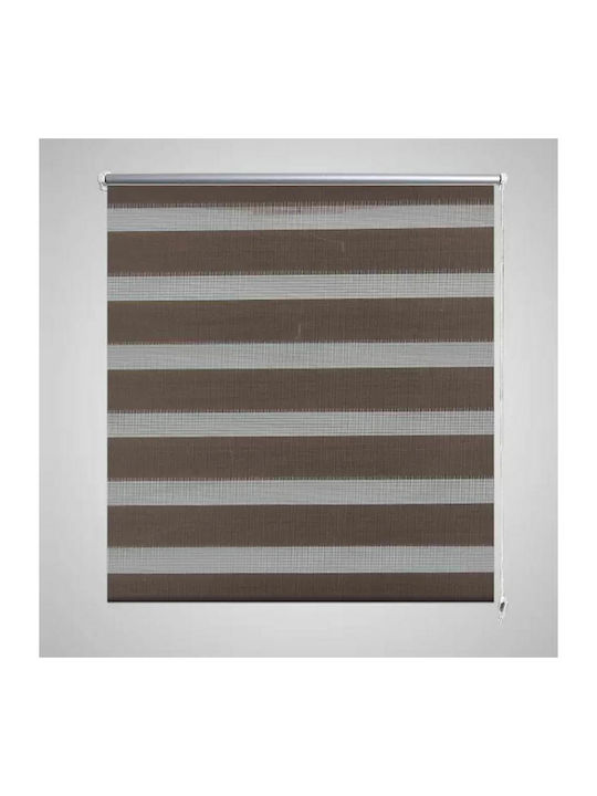 vidaXL Roller Blinds Zebra Double Coffee W100xH175cm 240213