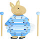 Orange Tree Toys Wooden Xylophone Rabbit Jemina for 3+ Years