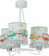 Ango Kids Plastic Chandelier Ceiling Light E27 Baby Travel Multicolour 23W