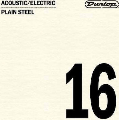 Dunlop Single Steel String for Acoustic Guitar / Electric Guitar Single Plain Steel .016"