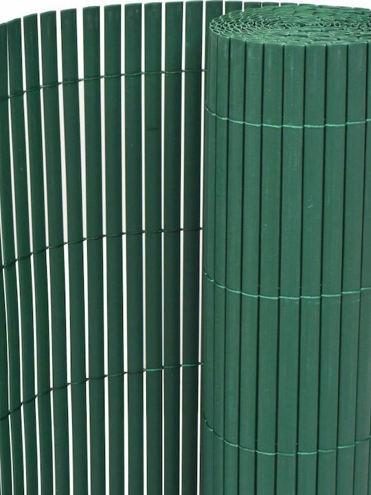 vidaXL Gartenzaun beidseitig Bambuszaun Kunststoff mit Ganzes Schilf 1.5x3m