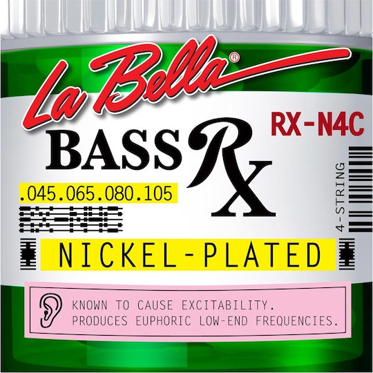La Bella Rx Nickel Набор Басови Струни Стомана С Никелово Покритие 45 - 105