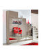 Holz Schuhschrank Hugo 24 mit 4 Regalen Braun L67xW28xH155cm