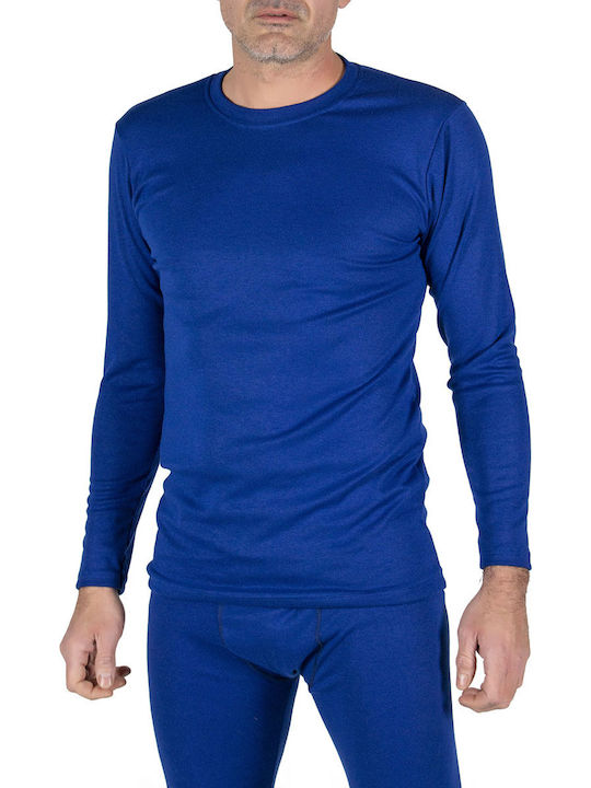 A.A UNDERWEAR Thermal Bluza termica pentru barbati cu maneci lungi Albastru