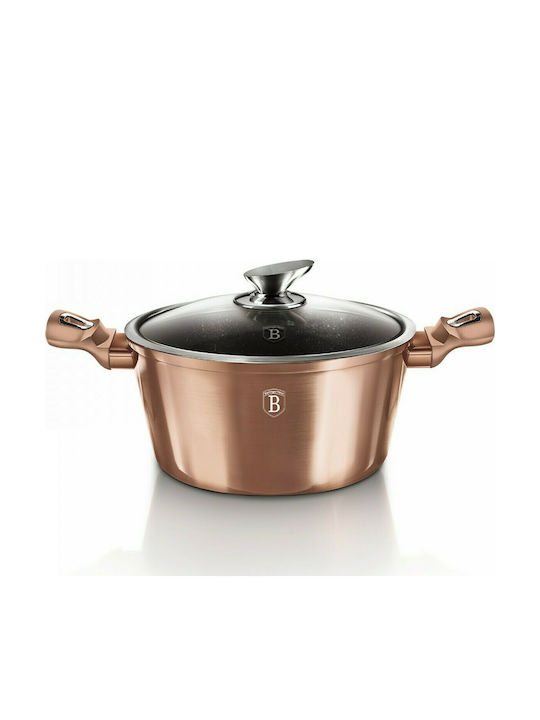 Berlinger Haus Metallic Line Βαθιά Κατσαρόλα από Αλουμίνιο 8lt / 30cm Rose Gold
