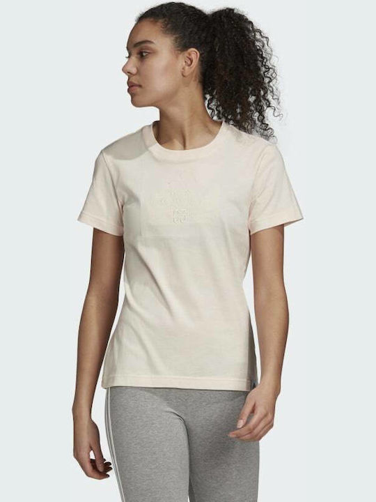 Adidas Brilliant Basics Femeie Sport Bumbac Bluză Mâneci scurte Roz