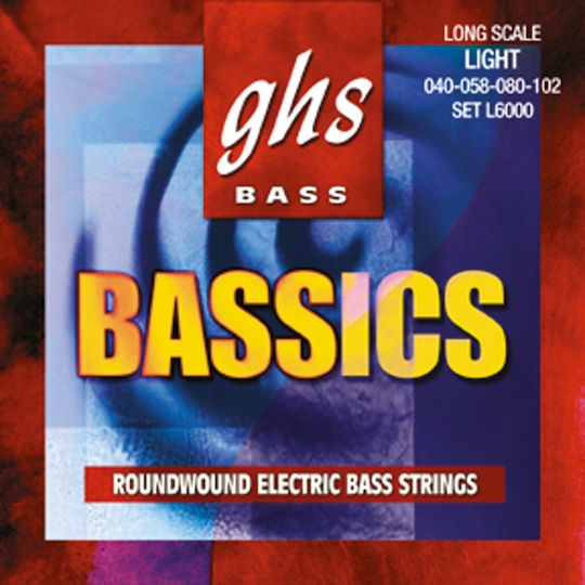 GHS Strings Bassics Single Nickel Plated Steel Bass Strings 4 Pieces 40 Inch Light