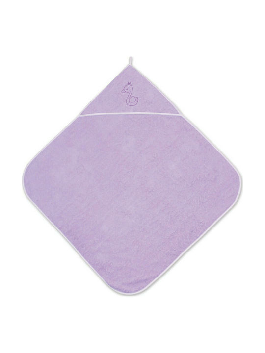 Lorelli Hooded Baby Bath Towel Violet