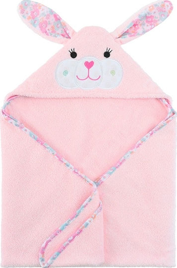 Zoocchini Baby-Badetuch mit Kapuzen Beatrice The Bunny Rosa 77x77cm