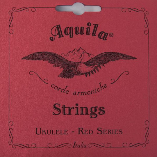 Aquila Set of Nylgut Strings for Ukulele Red Series Concert Ukulele Low G