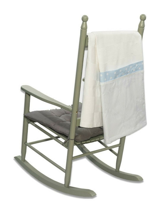 abo Blanket Cot Carousel Waffle Blue 100x150cm