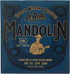 La Bella Set of Silver Plated Strings for Mandolin Mandolin .009, .012, .021w, .036w"