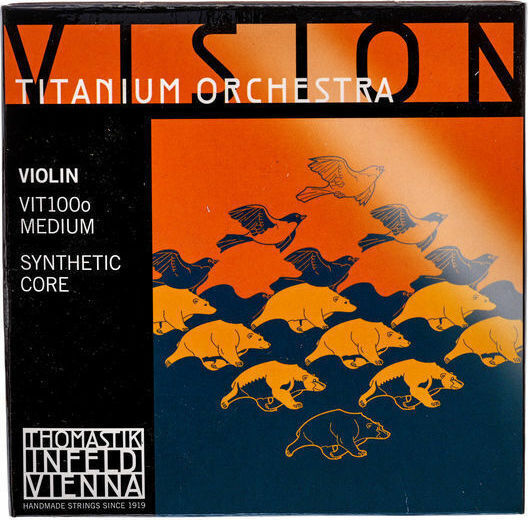 Thomastik Set of Synthetic Core Strings for Violin 4/4 Vision Titanium Orchestra Violin 4/4